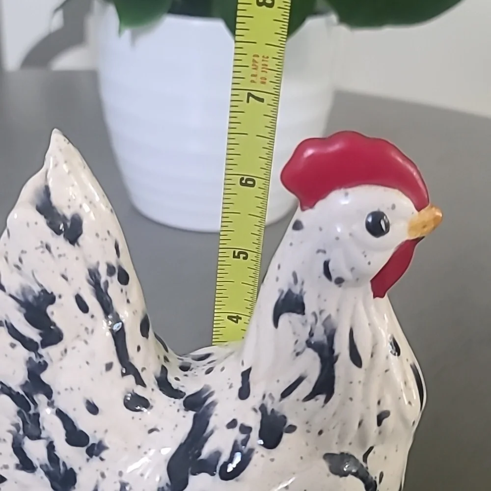 Speckled Rooster Figurines Set Of 2